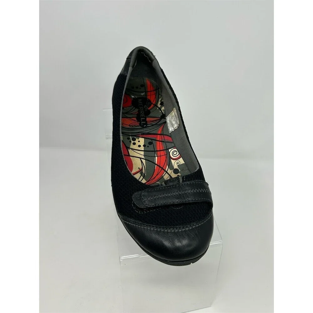 Merrell Allegro Ballet Flats Black Slip-On Comfort Shoes Round Toe Size 8
